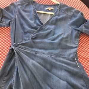 Denim wrap dress!